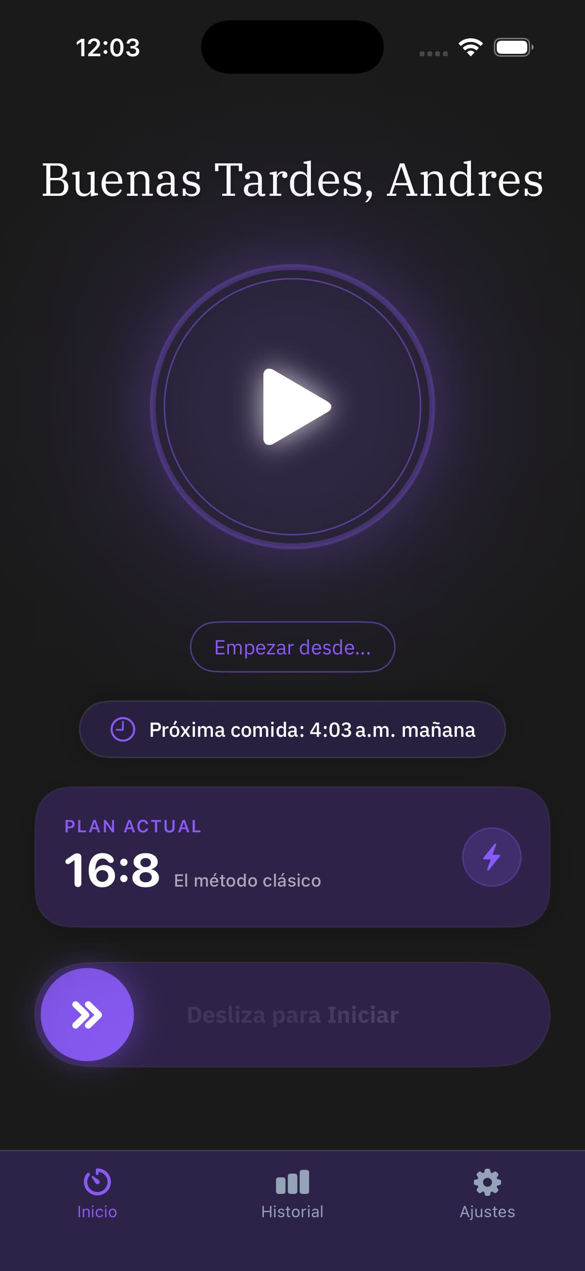 Vazio Interfaz App